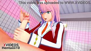 Zero Two Blowjob Hentai!