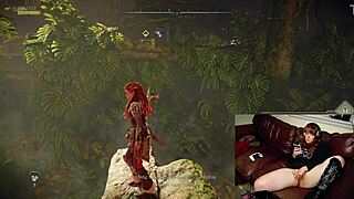 Gamer slut forgets cam is on?