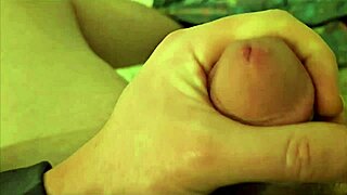 Gay dude jacks off and cums all over the place.