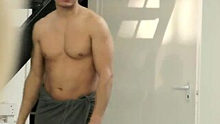 Attractive woman receives an unusual covering in high definition