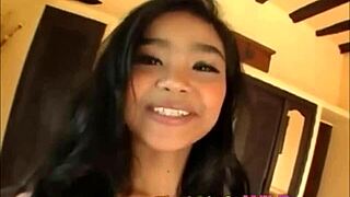 thai babe gets wild in a hotel room setting