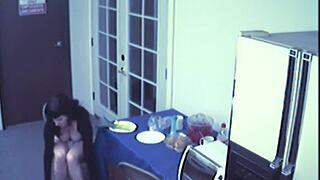 Busty Amateur Plays With Food While Masturbating On Hidden Cam