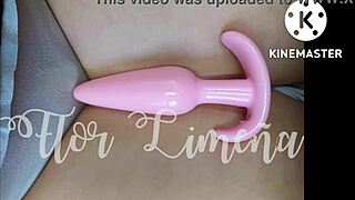 Peruvian Woman Plays With Dildo At Work