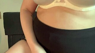 Intense femdom pegging with jerk off instructions for the submissive guy