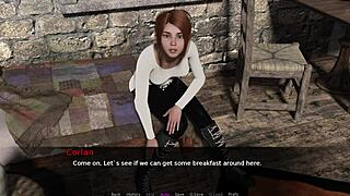 blonde and redhead play knights tale with small tits