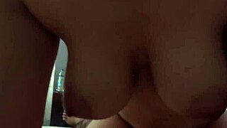 horny natural big boobs girl riding dick.