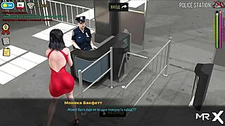 In fashion business, character hides anal plug in 3D cartoon scene