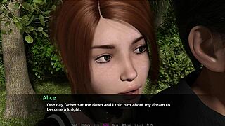 blonde and redhead play knights tale with small tits