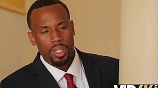 VIP4K Dirty Fantasies of Black on White Blowjob Session Come True