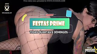 Tattooed Barbara Lioness With Dj Jump At Festaprime