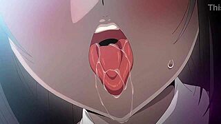 Anime girl with big tits gets fucked hard