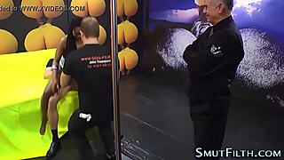 Ebony Woman Receives Facial in Group Scene