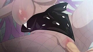 Anime girl with big tits gets fucked hard