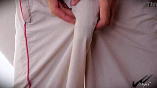 Jerking my big Latino cock, shooting a thick cum load all over you.