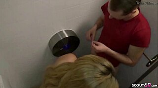 Can you believe this German teen got filmed fucking in a school toilet?