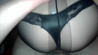 Sex with stockings feels amazing!