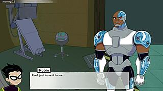 raven gives boobjob in 18titans part 11