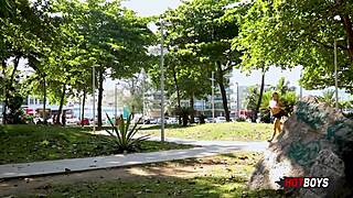 Teen boys fuck in carioca threesome with big cocks