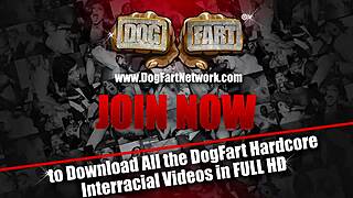 Amber Deen gets banged in interracial gangbang with creampie