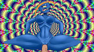 Psychedelic Cartoon Slut Rides In Hentai