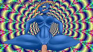 Psychedelic Cartoon Slut Rides In Hentai