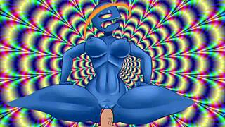 Psychedelic Cartoon Slut Rides In Hentai