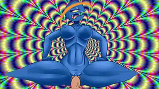 Psychedelic Cartoon Slut Rides In Hentai