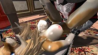 In this furry yiff story, the big cock monster takes an unusual order with bdsm elements