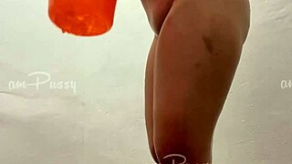 Teen Shaves Pussy in Homemade Shower