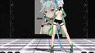 Sinon Sword Art Online MMD Animation