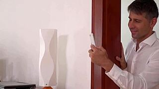 Secretary Mia Evans Caught On Masturbation With Big Cock