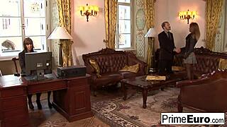 european babe indulges in hardcore sex and blowjob action