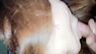 Japanese mature woman gives intense blowjob to huge cock