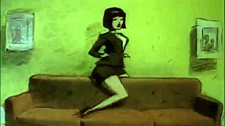 Rare animation with unusual characters in anime style