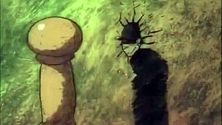 Rare animation with unusual characters in anime style