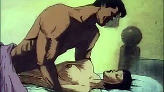 Rare animation with unusual characters in anime style