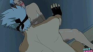 게이 카카시가 카부토를 나루토 바라 야오이 만화에서 세게 박아