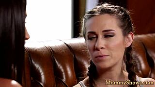 Glam stepmommy gets wild in a steamy threeway with teens