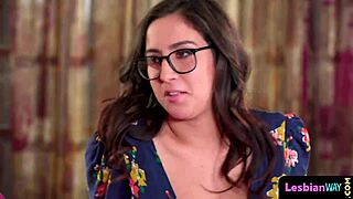 Blonde Babe Seductively Licking Friend Girlfriend