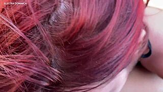 essa ruivinha é muito gostosa ela fez isso comigo na praia