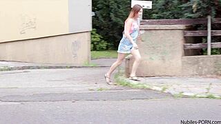 hot afternoon with brunette blowjob and licking