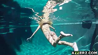 Seductive Jade Jantzen enjoys hot outdoor threesome double penetration