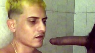 Soccer Boy Sucks Big Black Cock in Secret Gloryhole