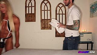 Shady spa features muscle milf massage.