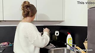 Raw Sleepover With Lady Lyne in Wet Shower Blowjob