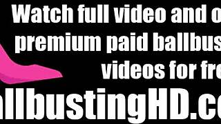 uhh, ballbustinghd com got me shook... mistress with big tits kicks hard in femdom therapy!