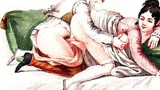 vintage erotic drawings come alive in steamy cartoon fantasies