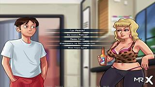 Milf Babe Shows Tits in Summertime Saga Episode