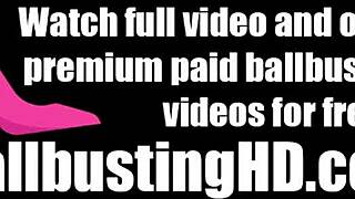 uhh, ballbustinghd com got me shook... mistress with big tits kicks hard in femdom therapy!