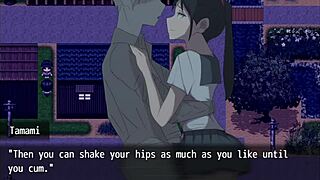 damn, cumming on her thighs in public is wild - nympho village part 3